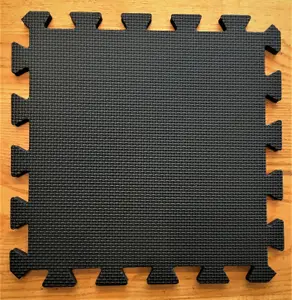 Warm Floor Interlocking Floor tiles with straight edging strips - Black - Workshops, Cabins, Sheds - 5 x 4ft