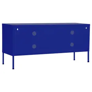 vidaXL TV Cabinet Navy Blue 105x35x50 cm Steel