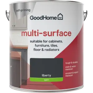 GoodHome Durable Liberty Satin Multi-surface paint, 2L