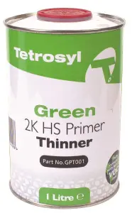 Tetrosyl Green Thinner Primer Bodywork 1 Litre Excellent Coverage Perfect Finish