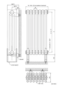 Warmhaus 4 column 600mm(h) x 607mm(w)