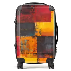 Golden Blocks Of Abstract Suitcase - Cabin