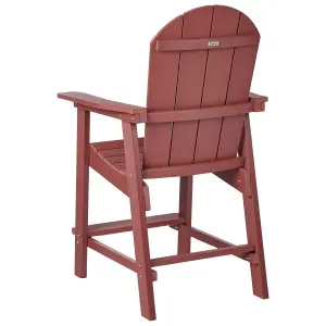 Garden Bar Chair ADIRONDACK Synthetic Material Red