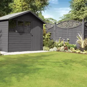 Ronseal Fence Life Plus Charcoal grey Matt Exterior Wood paint, 9L Tub