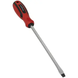 High-Quality Slotted Screwdriver 8 x 200mm with Soft Grip Handle and Chrome Vanadium Shaft