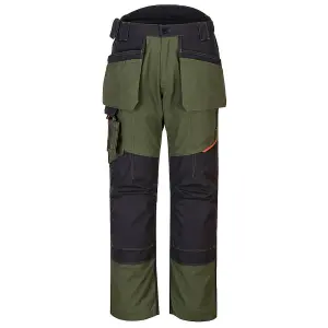 Portwest WX3 Holster Trousers Olive Green & Knee Pads - 42R