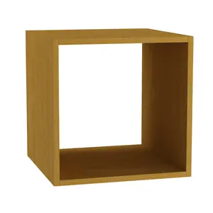 URBNLIVING Height 30Cm Shelves Cube Shelving Colour Beech Cube Display Storage Wood Shelf