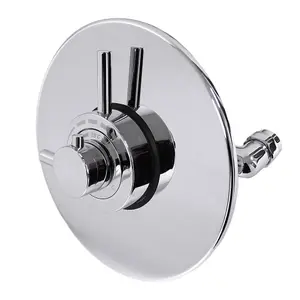 Concealed Modern Concentric Thermostatic Shower Mixer Valve Chrome - 1 Outlet