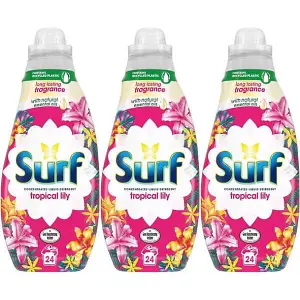 Surf Tropical Lily Laundry Liquid 24 Washes 648ml - Pack of 3