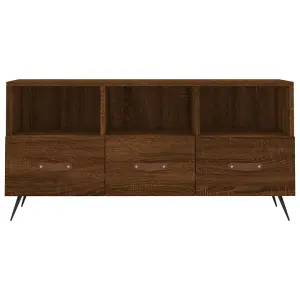 Berkfield TV Cabinet Brown Oak 102x36x50 cm Engineered Wood