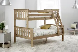 Carra Pine Triple Sleeper Bunk With Orthopaedic Mattresses