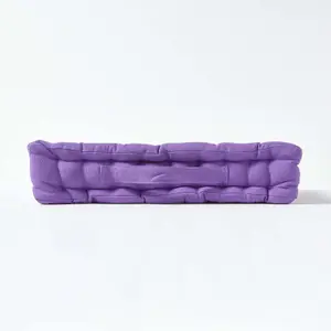 Homescapes Cotton Purple Floor Cushion, 40 x 40 cm