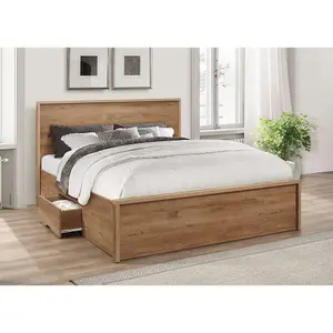 Birlea Stockwell Double Bed Rustic Oak