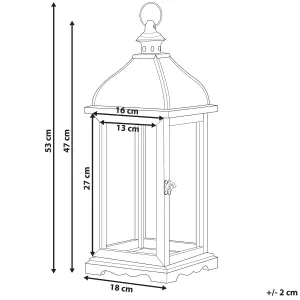 Beliani Traditional Lantern SAMAR Wood White