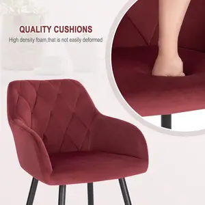 Alvion Upholstered Dining Chair (Set of 2) Burgundy