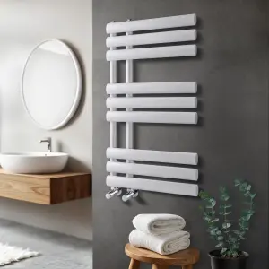 Ryder White Heated Towel Rail - 820x500mm