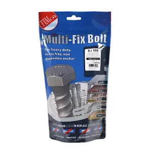 TIMCO Multi-Fix Bolts Hex Head Exterior Silver - 8.0 x 100