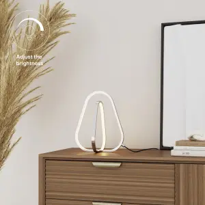 GoodHome Newent Pendant Polished Chrome effect Integrated LED Table lamp