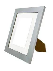 Metro Light Grey Frame with White Mount for Image Size 8 x 6 Inch