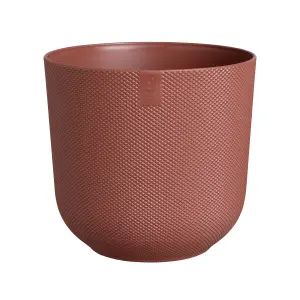 Elho Jazz Round 19cm Tuscan Red Recycled Plastic Plant Pot