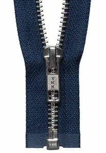 N/FREE O/E ZIP 51CM - Nickel Free Metal Open End Zip: 51cm: Navy - YKK