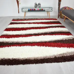 Red Waves Shaggy Rug - California