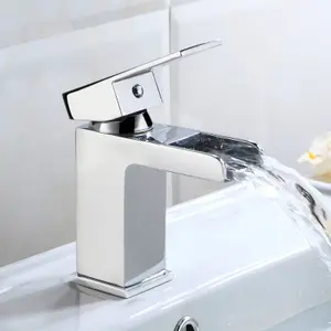 Nes Home Origin Waterfall Cloakroom Basin Mono Mixer & Waste Chrome