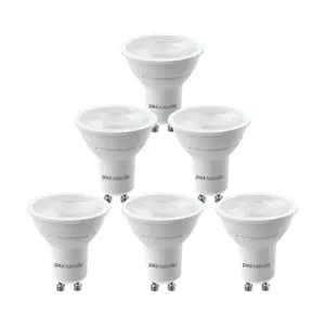 paul russells LED GU10 Dimmable Bulb, 4.5W 400 Lumens, 50w Equivalent, 4000K Cool/Natural White,Ceiling Spotlights, Pack of 6