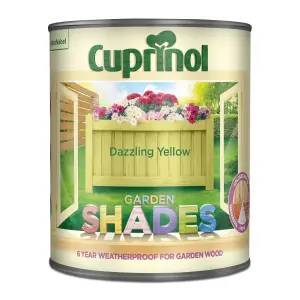 Cuprinol Garden shades Dazzling yellow Matt Multi-surface Exterior Wood paint, 1L Tin