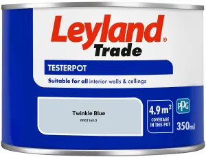 Leyland Trade Vinyl Matt Walls & Ceilings Emulsion Paint Twinkle Blue (PPG1165-2) 350ml Tester