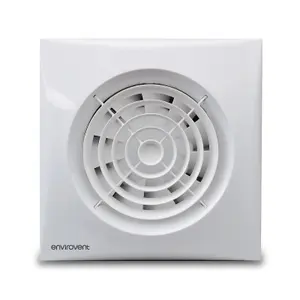 Envirovent Silent 100mm 4" Quiet Bathroom Extractor Fan with Intelligent Timer