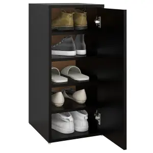 Berkfield Shoe Cabinets 2 pcs Black 32x35x70 cm Engineered Wood