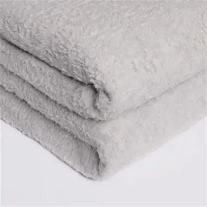 Brentfords Teddy Fleece Blanket Soft Throw Over Bed, Silver Grey - 125 X 150cm