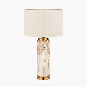 Natural Stone Effect Ceramic Tall Table Lamp