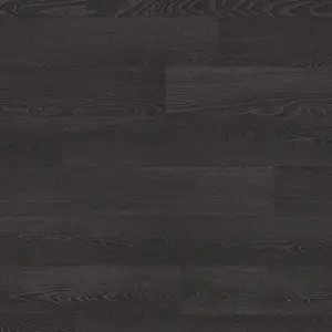 Black Wood Effect Flooring, Contract Commercial Heavy-Duty Vinyl Flooring with 3.0mm Thickness-15m(49'2") X 2m(6'6")-30m²