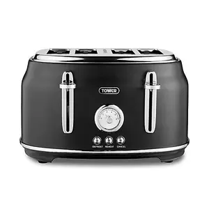 Tower Renaissance Kettle and 4 Slice Toaster Black