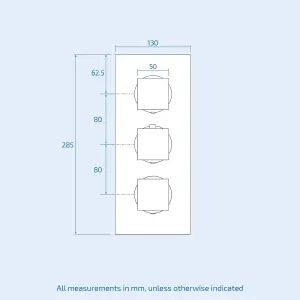 Rose 2 Way Concealed Thermostatic Shower Mixer Valve 200 Slim Overhead - Chrome