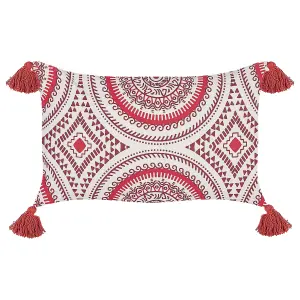 Set of 2 Cushions ANTHEMIS Cotton 30 x 50 cm Oriental Red