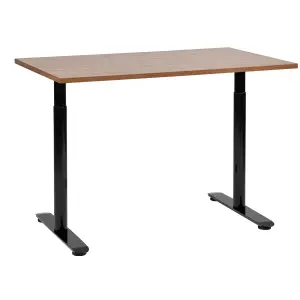 Adjustable Desk Manual Dark Wood DESTINAS