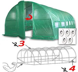 6m x 3m + Hotspot Tape Kit (20' x 10' approx) Pro+ Green Poly Tunnel