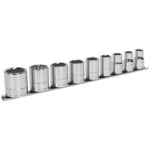 9-Piece Whitworth Socket Set for Classic Cars - 1/2 Inch Drive High Torque Tools