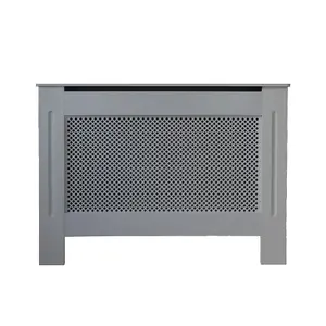 Matt Grey Diamond Radiator Cover - Medium