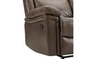 Rowan 2 Seater Recliner Sofa, Dark Brown Faux Leather