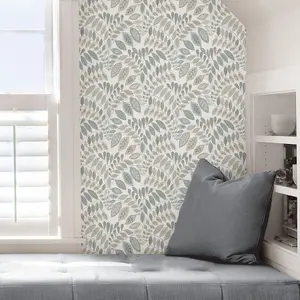 NuWallpaper NUS3260 Gustavus Peel & Stick Wallpaper, Grey