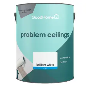 GoodHome Problem Ceiling Brilliant White Matt Emulsion paint, 5L