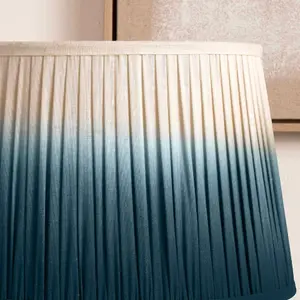 20cm Blue Ombre Soft Pleated Tapered Lampshade