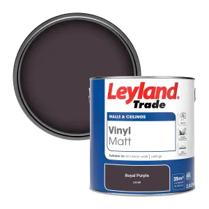 Leyland Trade Vinyl Matt Walls & Ceilings Emulsion Paint Royal Purple (02C40) 2.5L