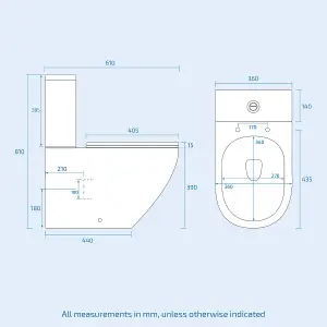 Nes Home 550mm Basin Vanity, Close Coupled Toilet and Round Bath