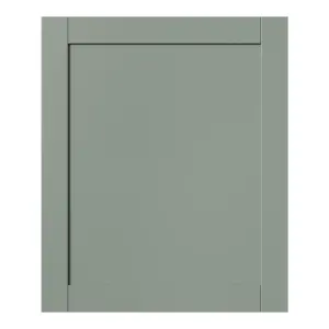 GoodHome Ashmead Matt reed green Shaker Highline Cabinet door (W)600mm (H)715mm (T)16mm