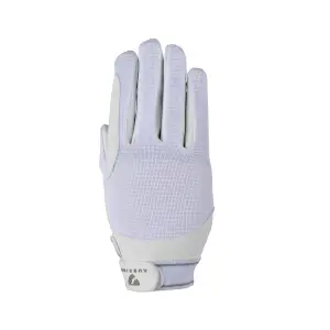 Aubrion Unisex Adult Mesh Riding Gloves White (L)